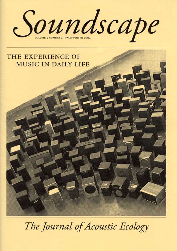 Journal of Acoustic Ecology cover